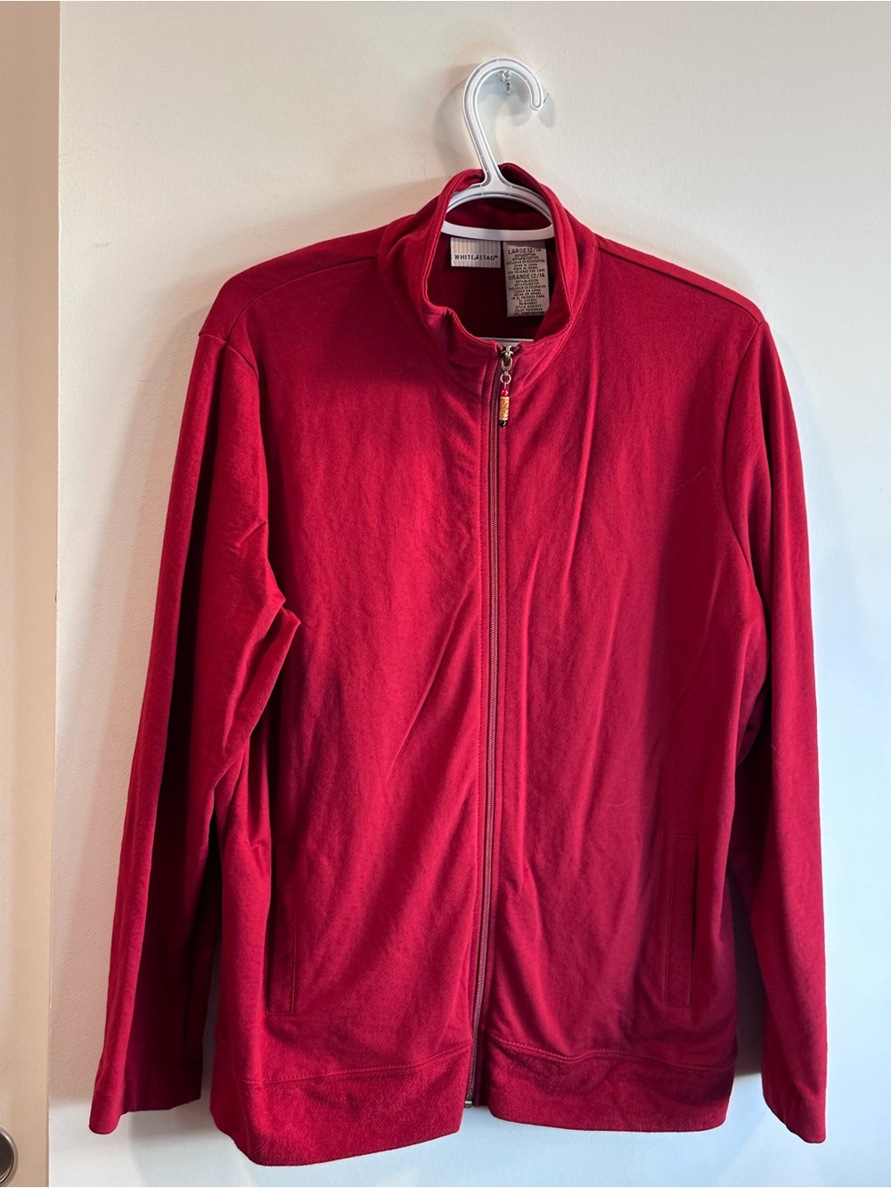 White Stag Red Full-Zip Women's Sweatshirt Jacket